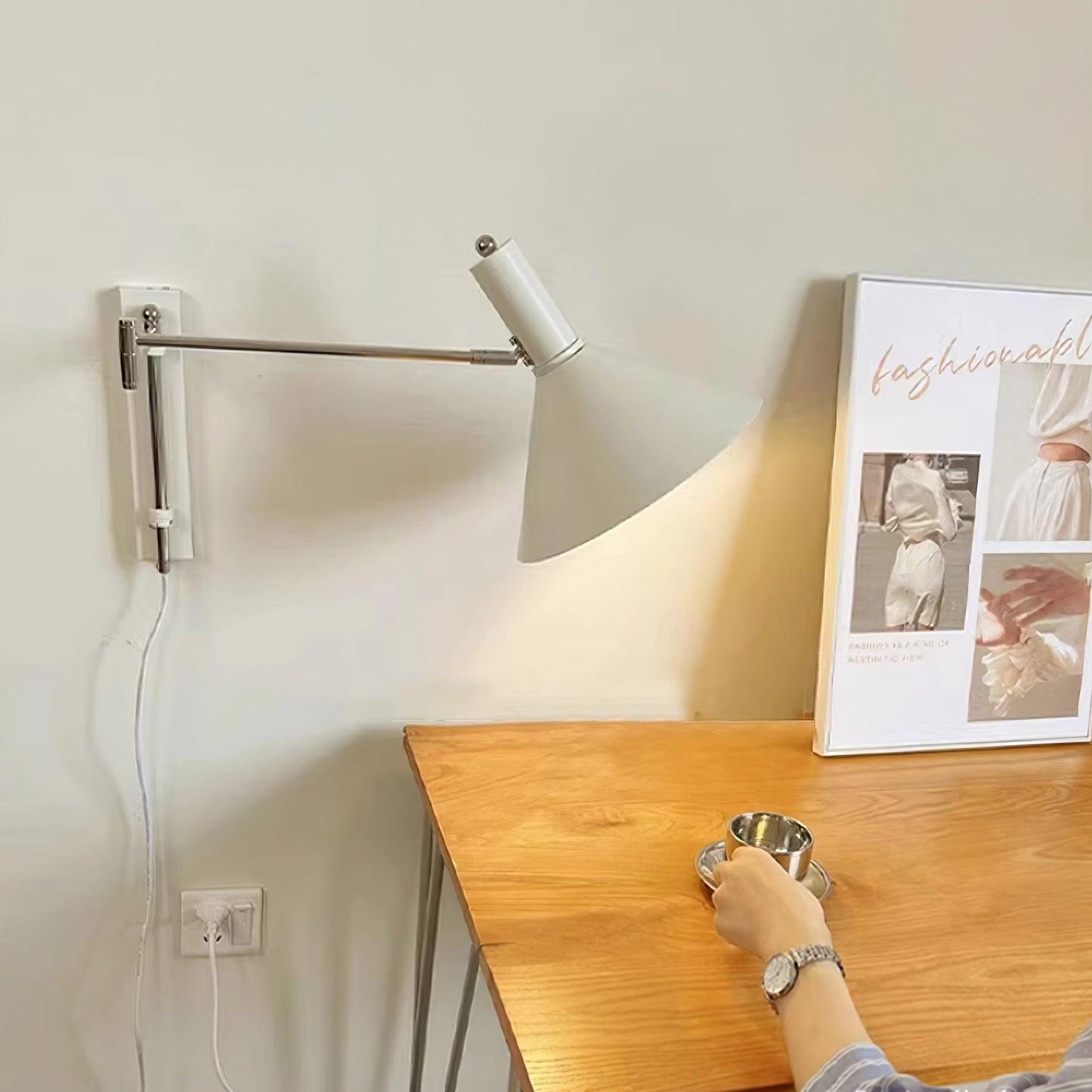Adjustable Swing Arm Wall Lamp Light