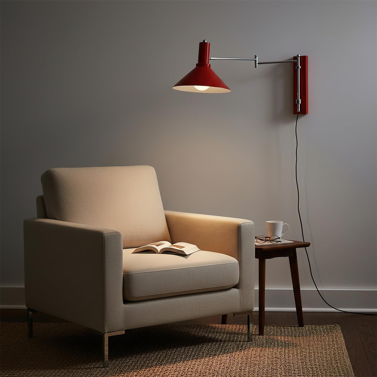 Adjustable Swing Arm Wall Lamp Light