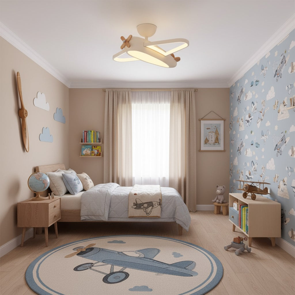 Lexos Nursery Airplane Ceiling Lamp