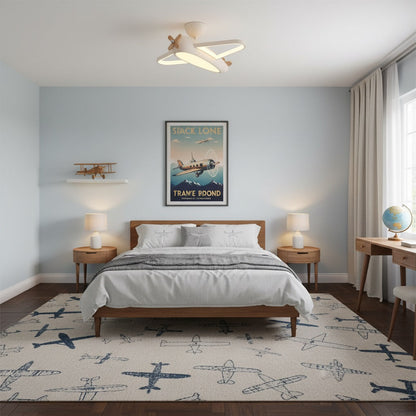 Lexos Nursery Airplane Ceiling Lamp