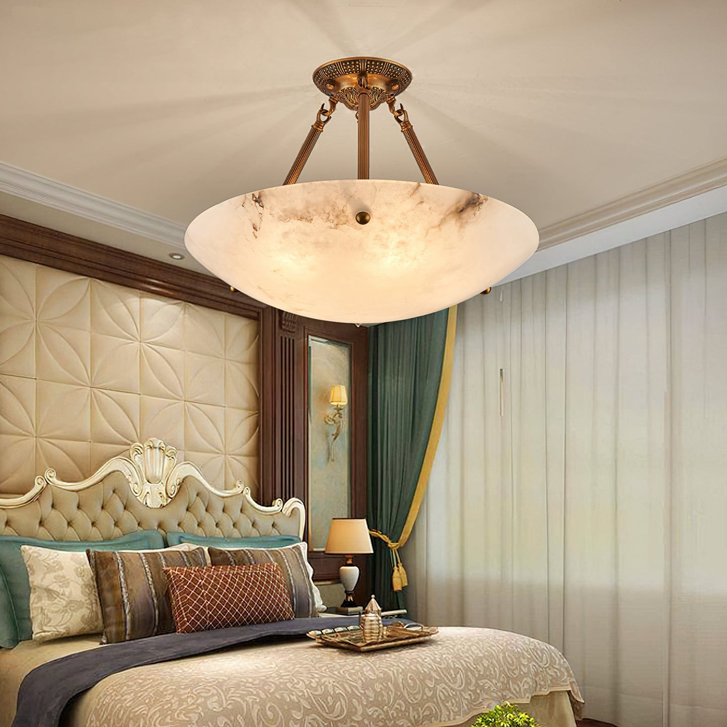 Arlette Alabaster Bowl Ceiling Light