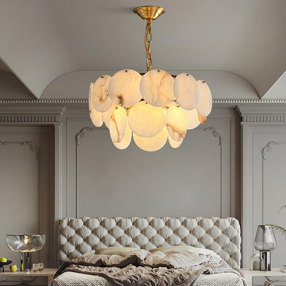 Arvix Alabaster Tiered Chandelier