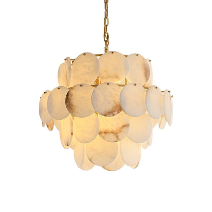 Arvix Alabaster Tiered Chandelier