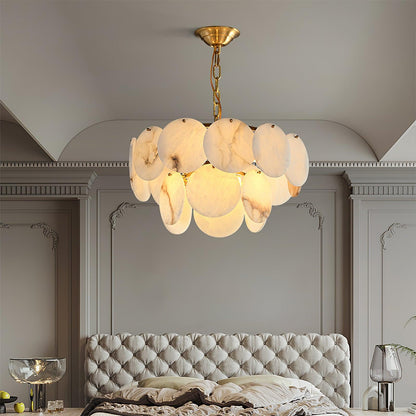 Arvix Alabaster Tiered Chandelier