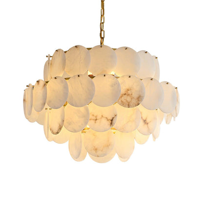 Arvix Alabaster Tiered Chandelier
