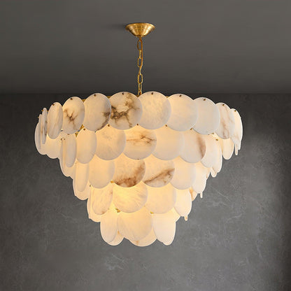Arvix Alabaster Tiered Chandelier