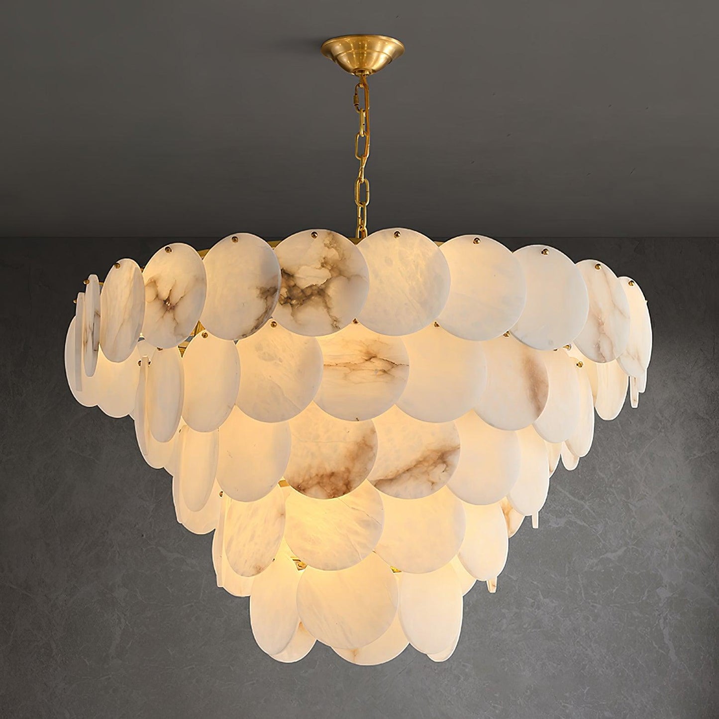 Arvix Alabaster Tiered Chandelier