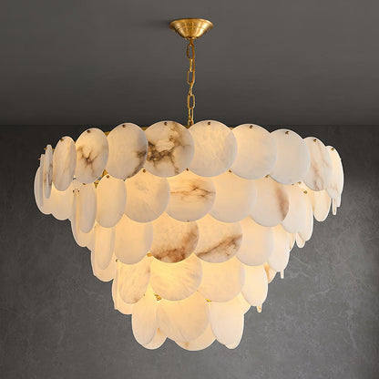 Arvix Alabaster Tiered Chandelier
