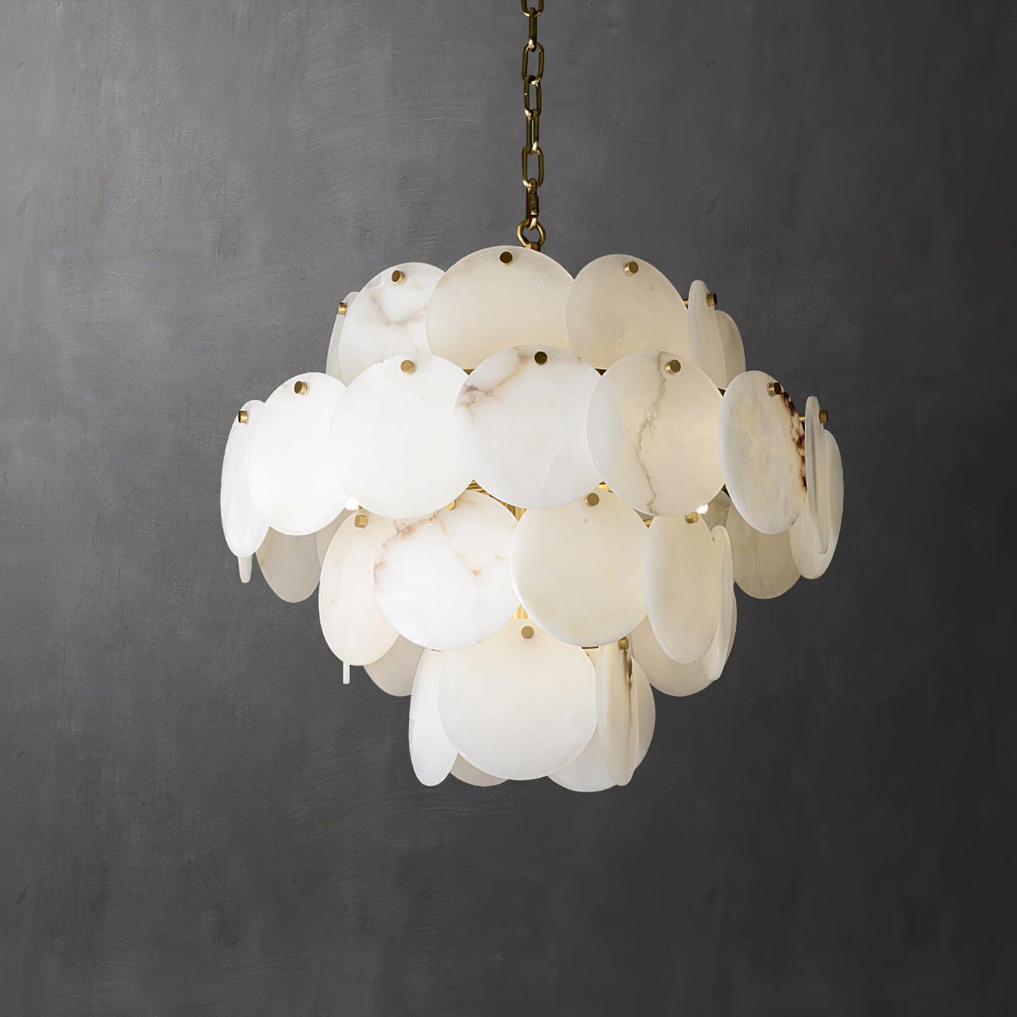 Arvix Alabaster Tiered Chandelier