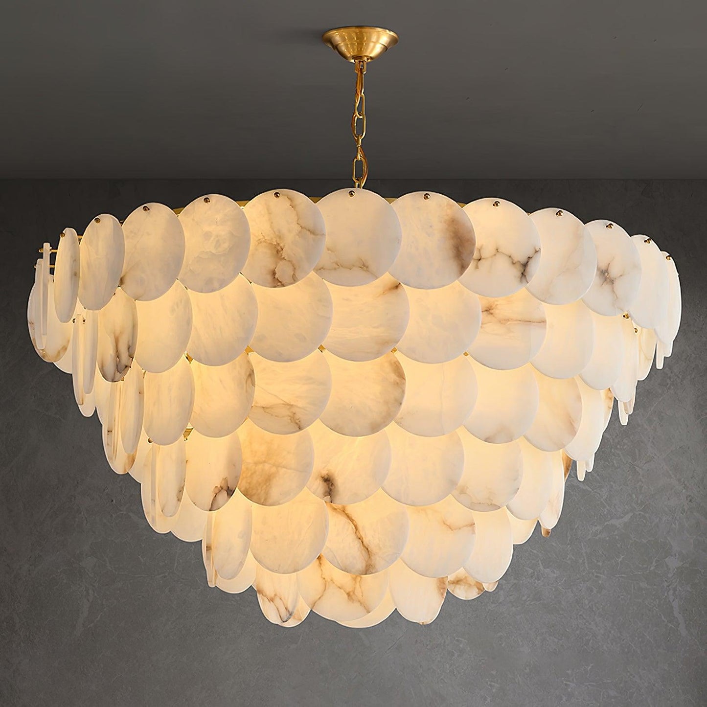 Arvix Alabaster Tiered Chandelier