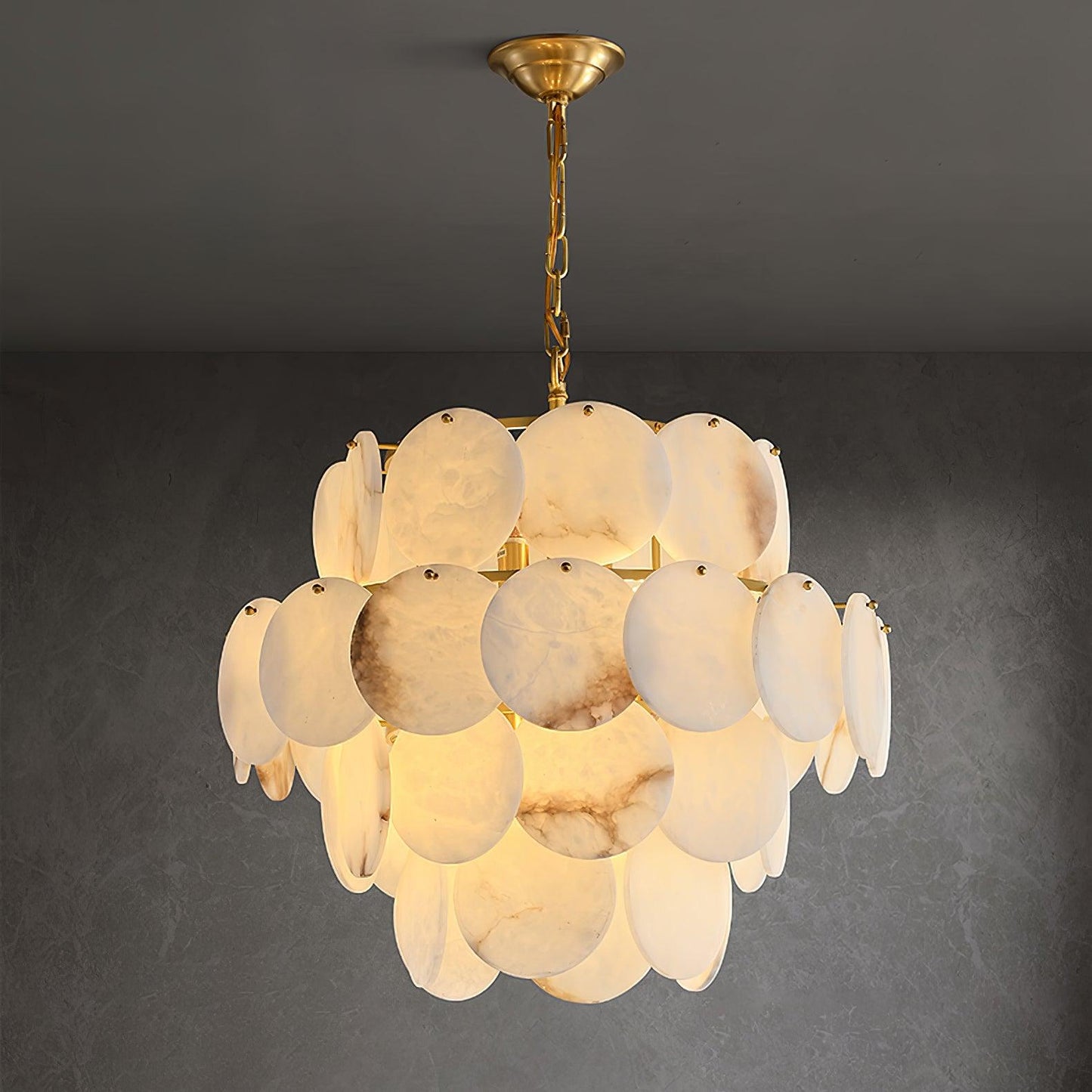 Arvix Alabaster Tiered Chandelier