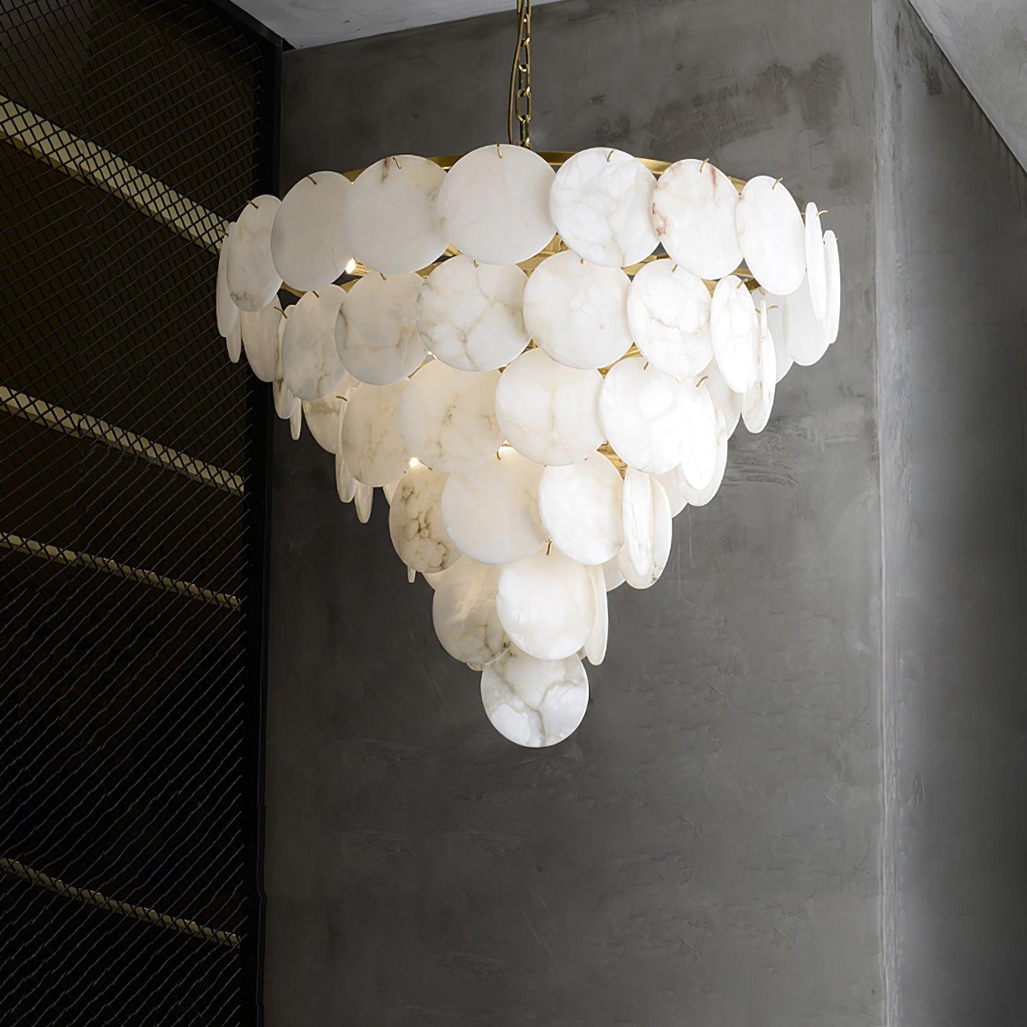 Arvix Alabaster Tiered Chandelier