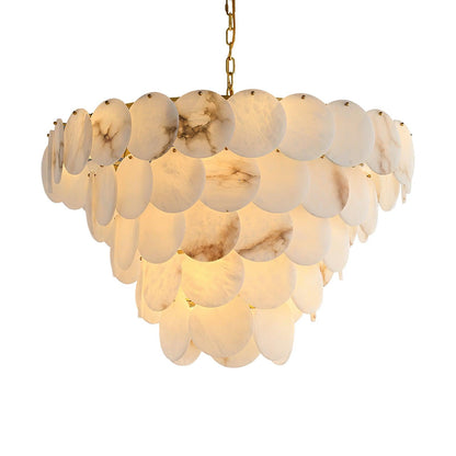 Arvix Alabaster Tiered Chandelier