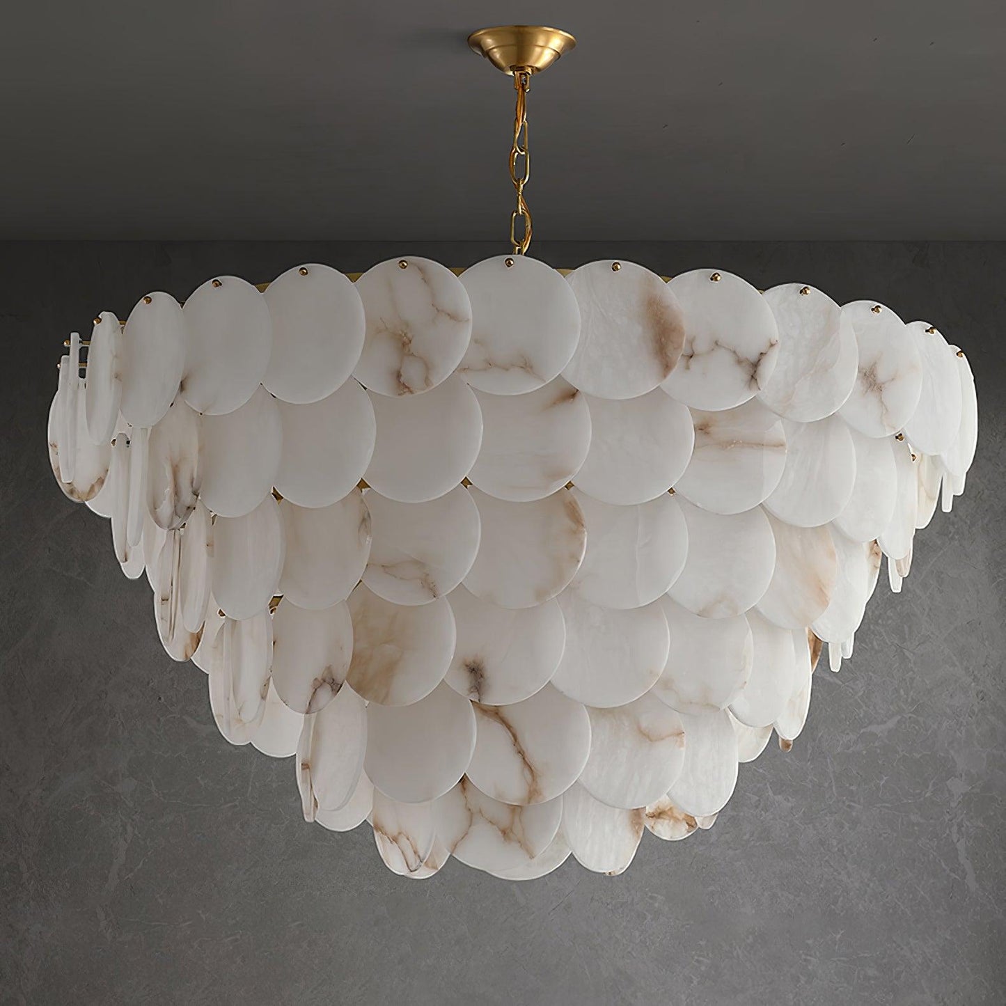 Arvix Alabaster Tiered Chandelier