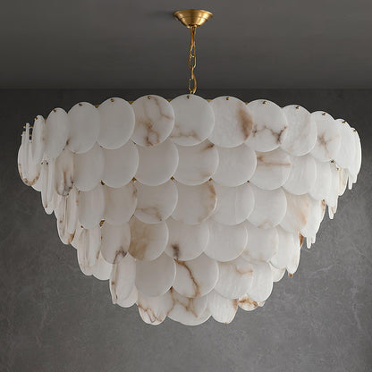 Arvix Alabaster Tiered Chandelier