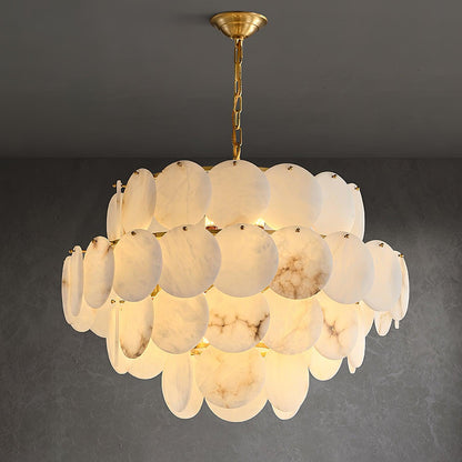 Arvix Alabaster Tiered Chandelier