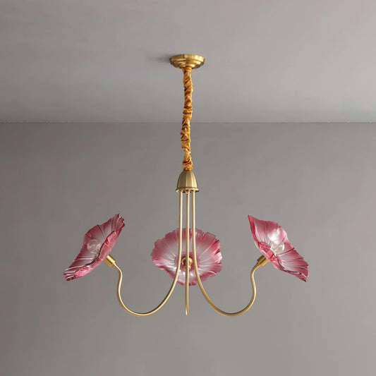 Alouette Floral Glass Chandelier