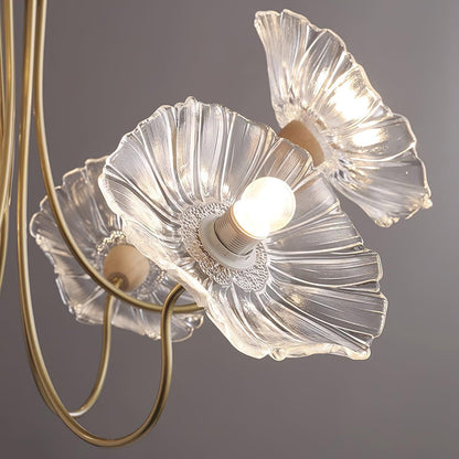 Alouette Floral Glass Chandelier