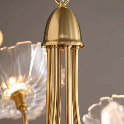 Alouette Floral Glass Chandelier