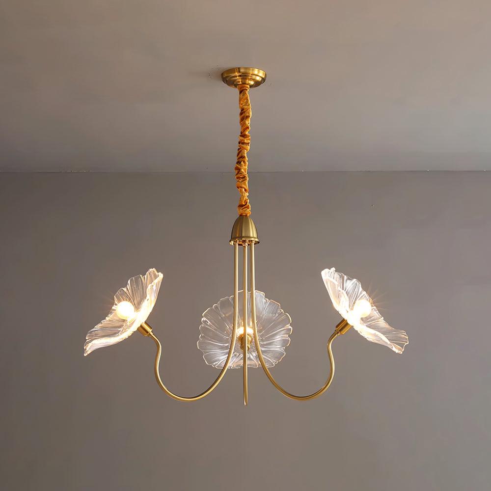Alouette Floral Glass Chandelier