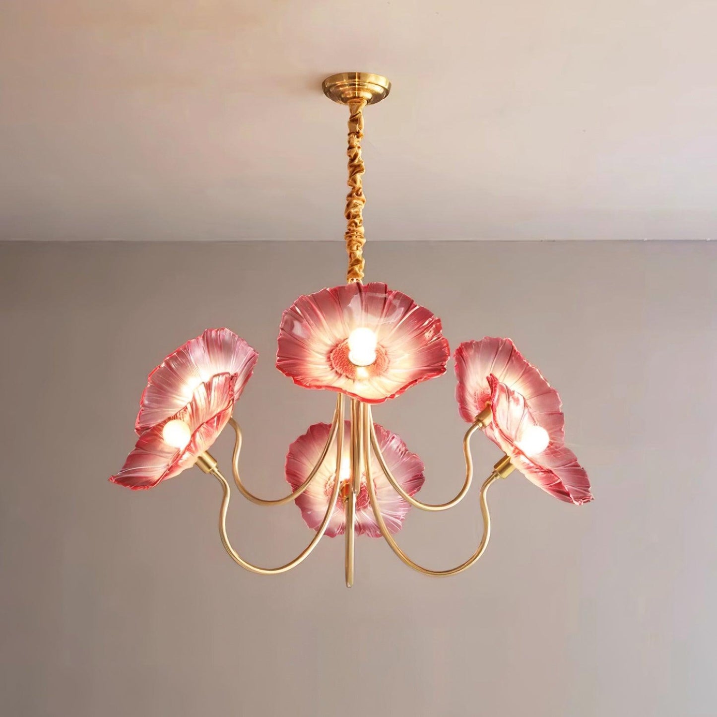 Alouette Floral Glass Chandelier