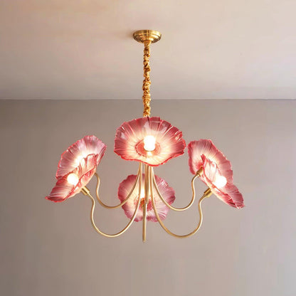 Alouette Floral Glass Chandelier