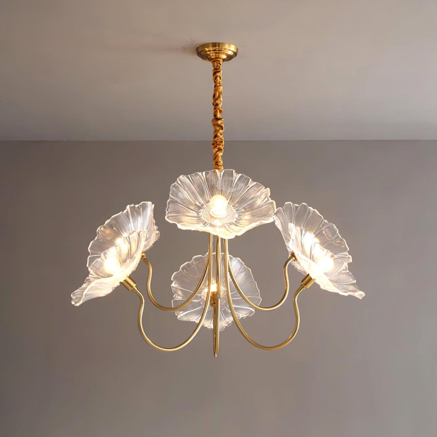 Alouette Floral Glass Chandelier