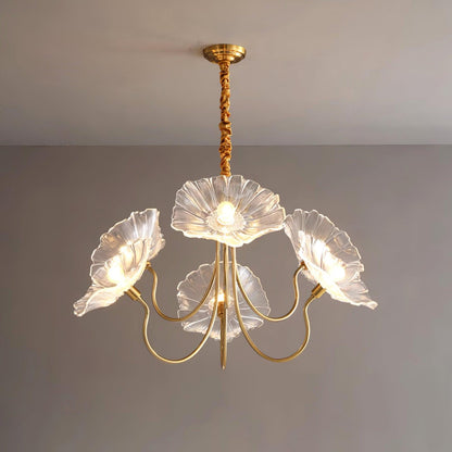Alouette Floral Glass Chandelier