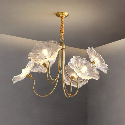 Alouette Floral Glass Chandelier