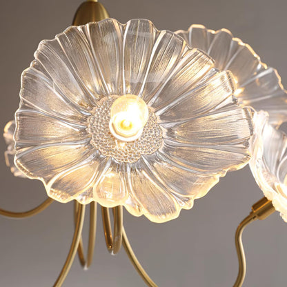 Alouette Floral Glass Chandelier