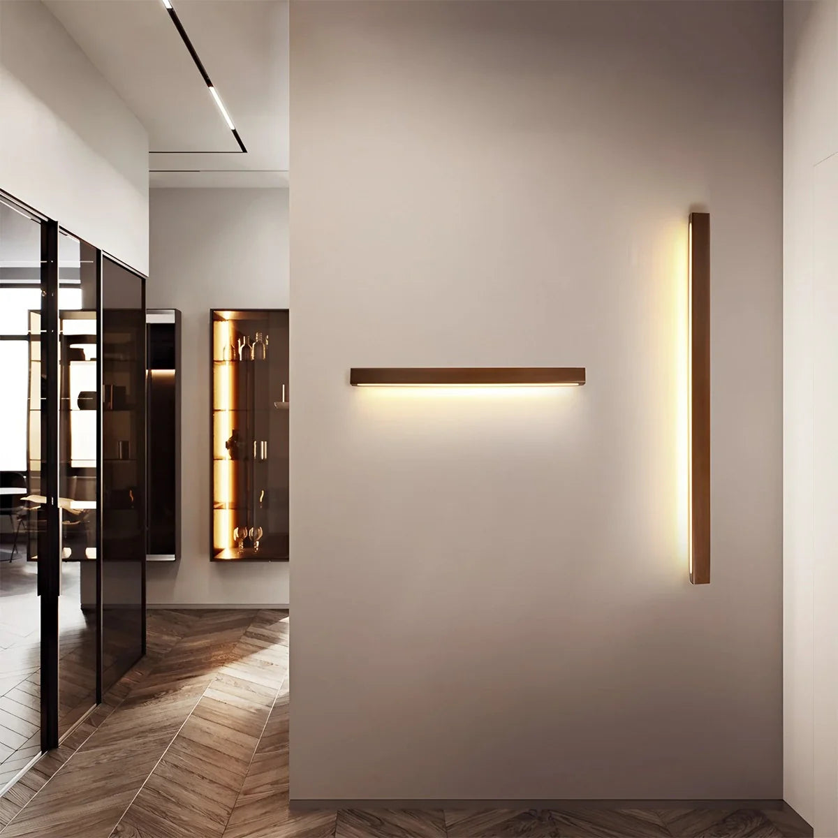 Selmora Linear Wood Wall Light
