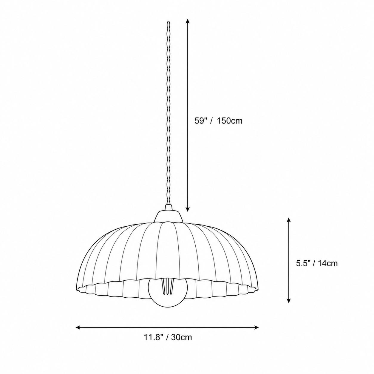 Arielle Alabaster Dome Pendant Light