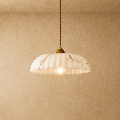 Arielle Alabaster Dome Pendant Light