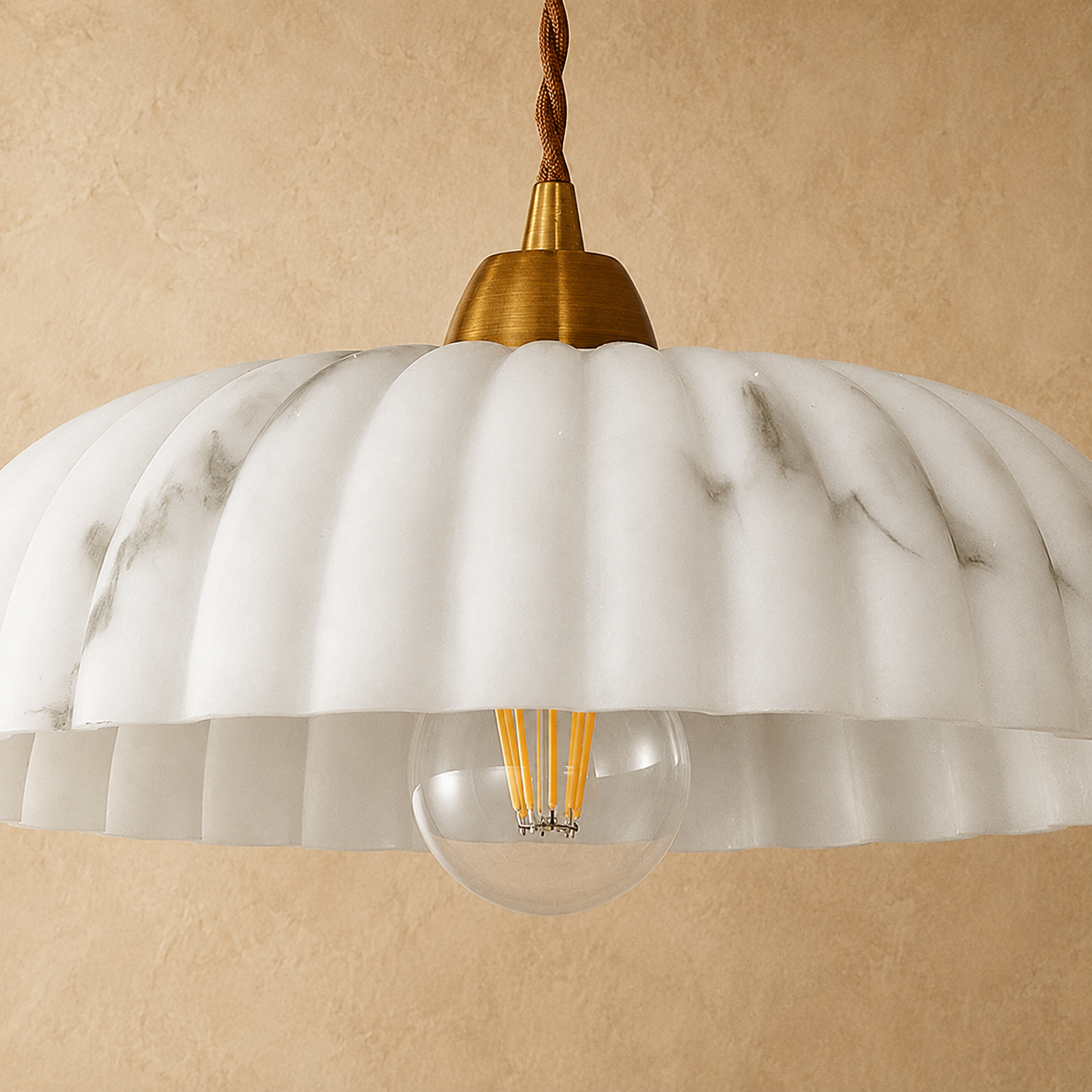 Arielle Alabaster Dome Pendant Light