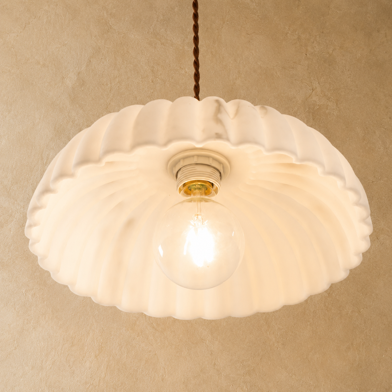 Arielle Alabaster Dome Pendant Light