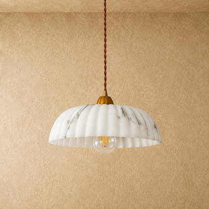 Arielle Alabaster Dome Pendant Light