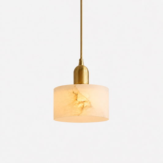 Arvix Alabaster Cylinder Pendant Light