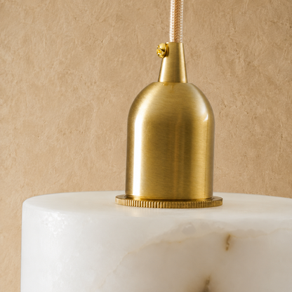 Arvix Alabaster Cylinder Pendant Light