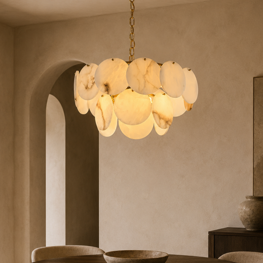 Arvix Alabaster Tiered Chandelier