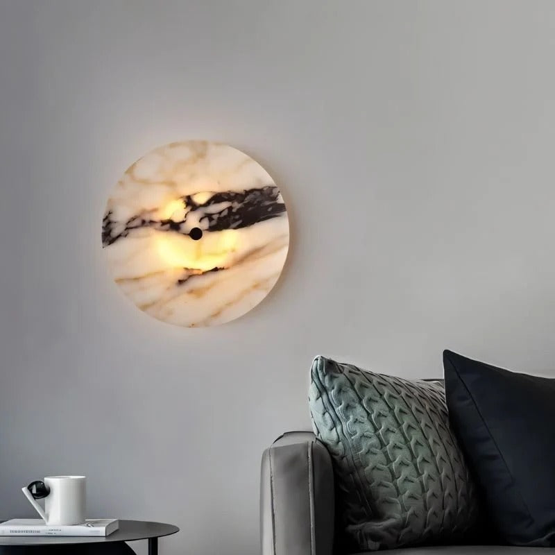 Arvix Circular Marble Stone Wall Lamp Light