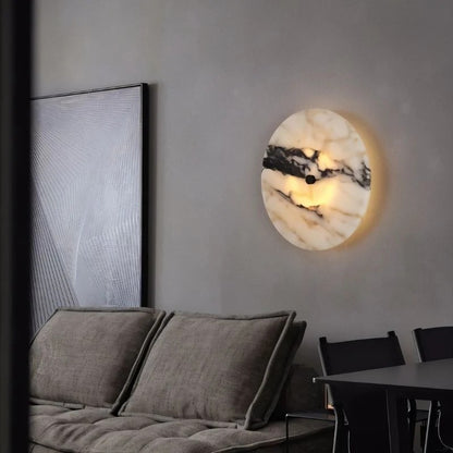 Arvix Circular Marble Stone Wall Lamp Light