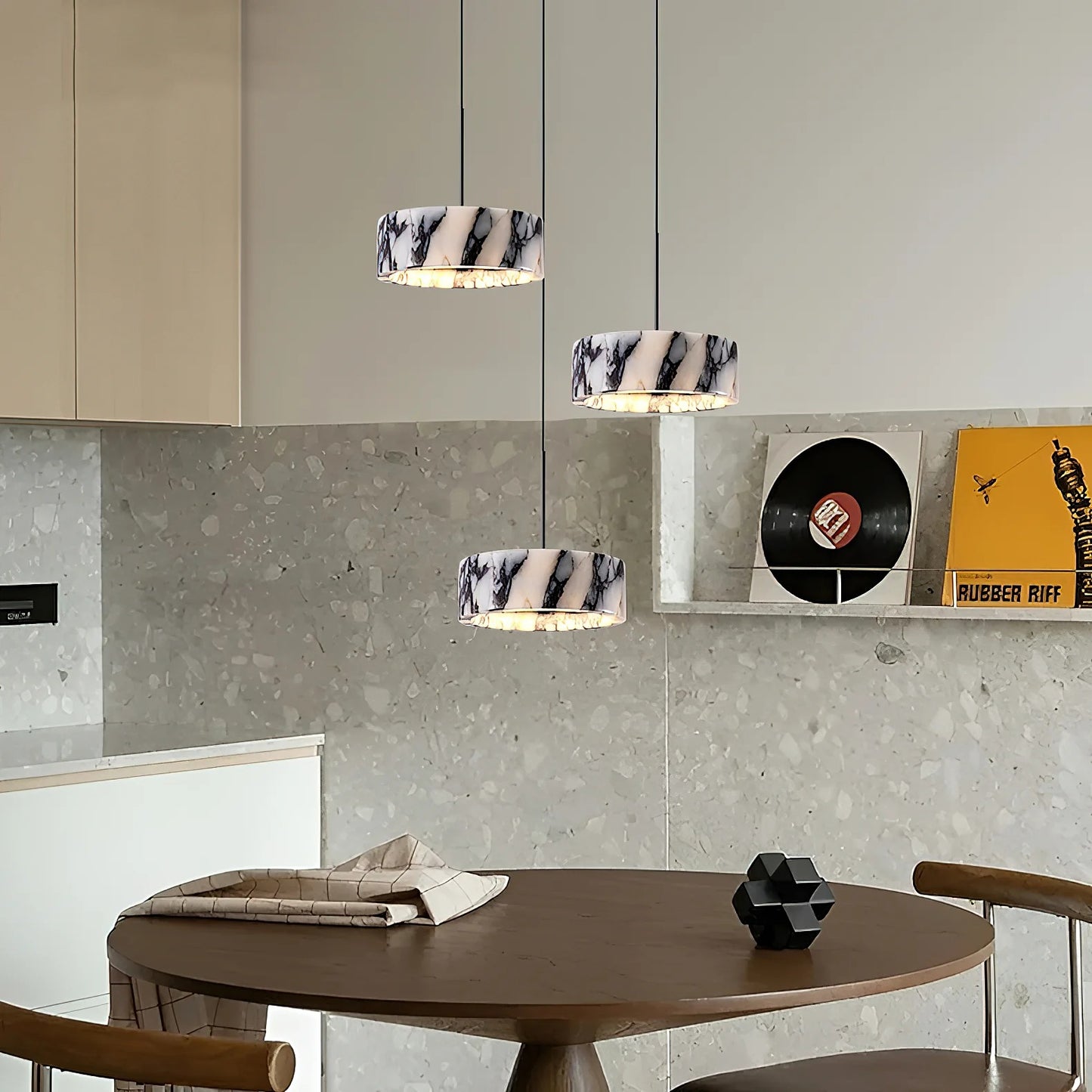Arvix Marble Stone Hanging Pendant Light
