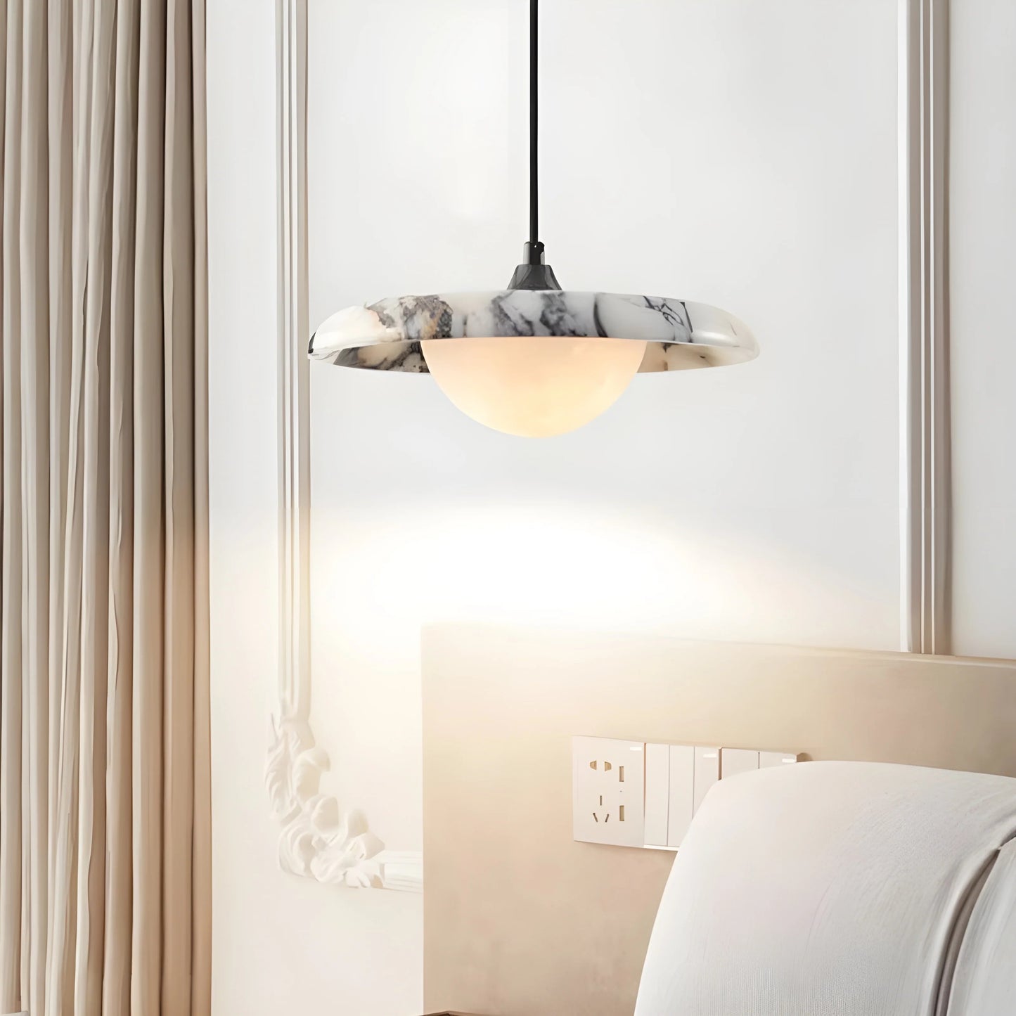 Arvix Round Marble Pendant Light