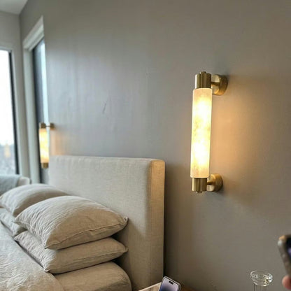 Arvix Wall Mounted Alabaster Cylinder Light