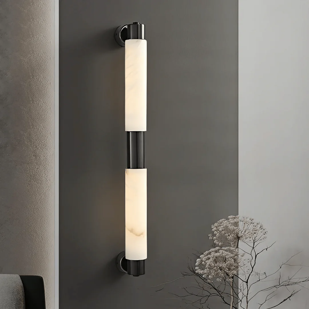 Arvix Wall Mounted Alabaster Cylinder Light