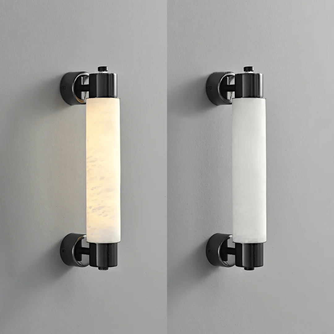 Arvix Wall Mounted Alabaster Cylinder Light