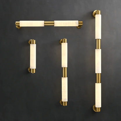 Arvix Wall Mounted Alabaster Cylinder Light