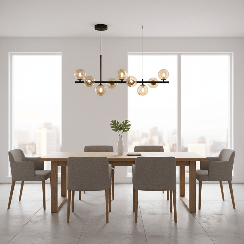 Velmora Glass Globe Chandelier