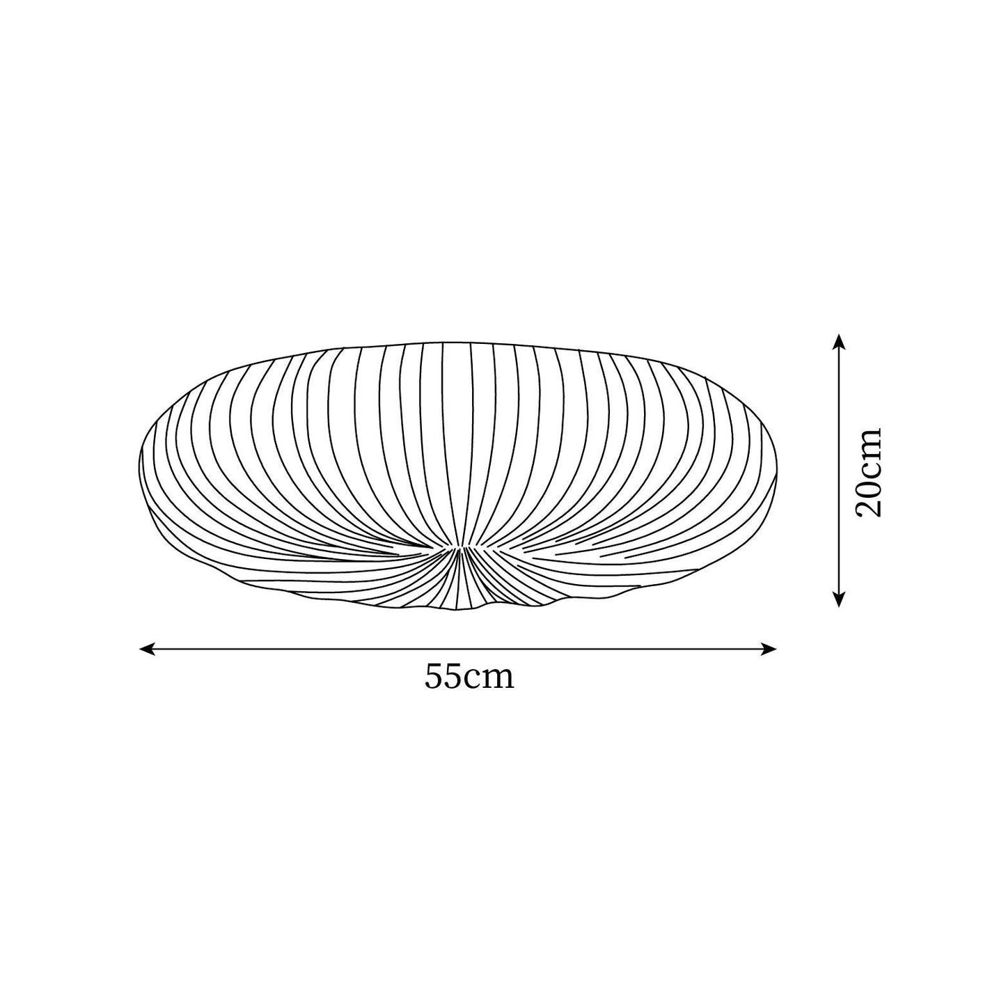 Aurelia Ribbed Shell Ceiling Light
