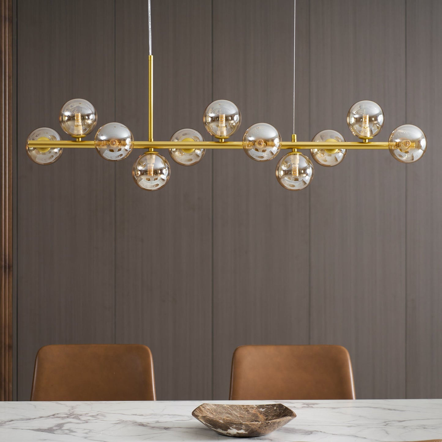 Velmora Glass Globe Chandelier